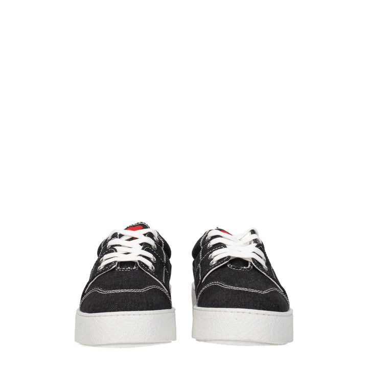 Black Fabric Sneakers