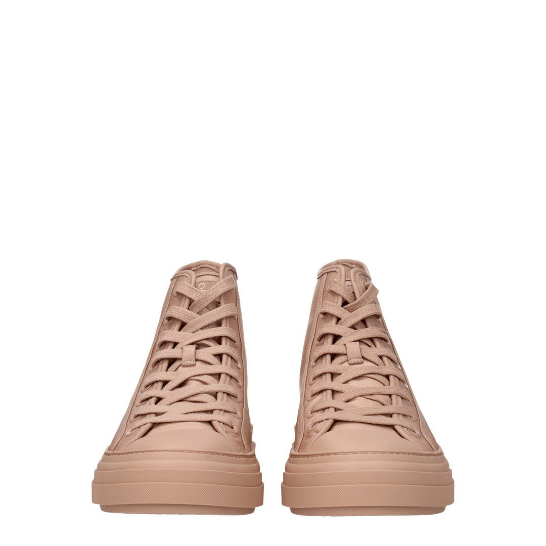 Pink Fabric Sneakers