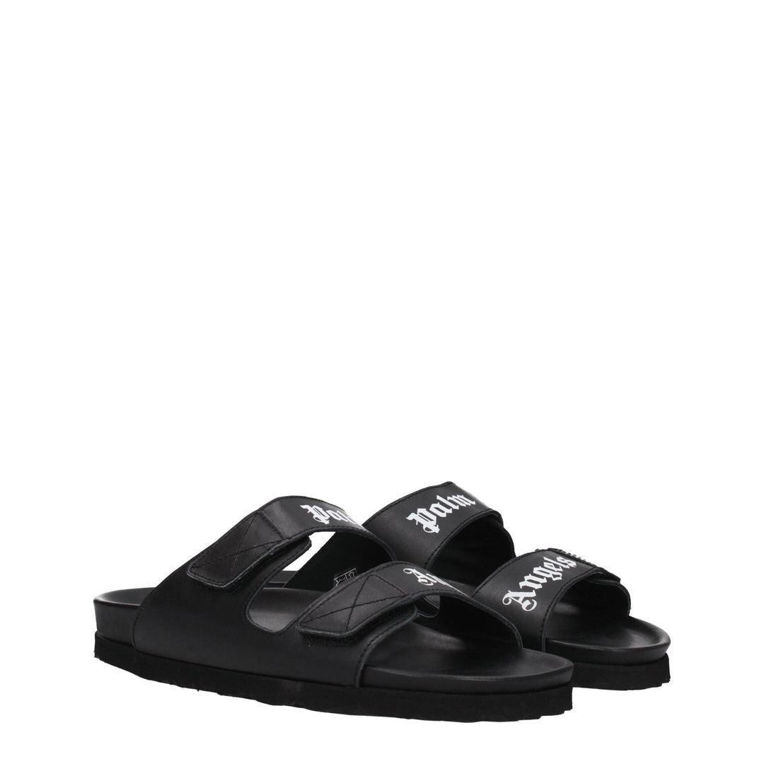 Black Leather Slipper