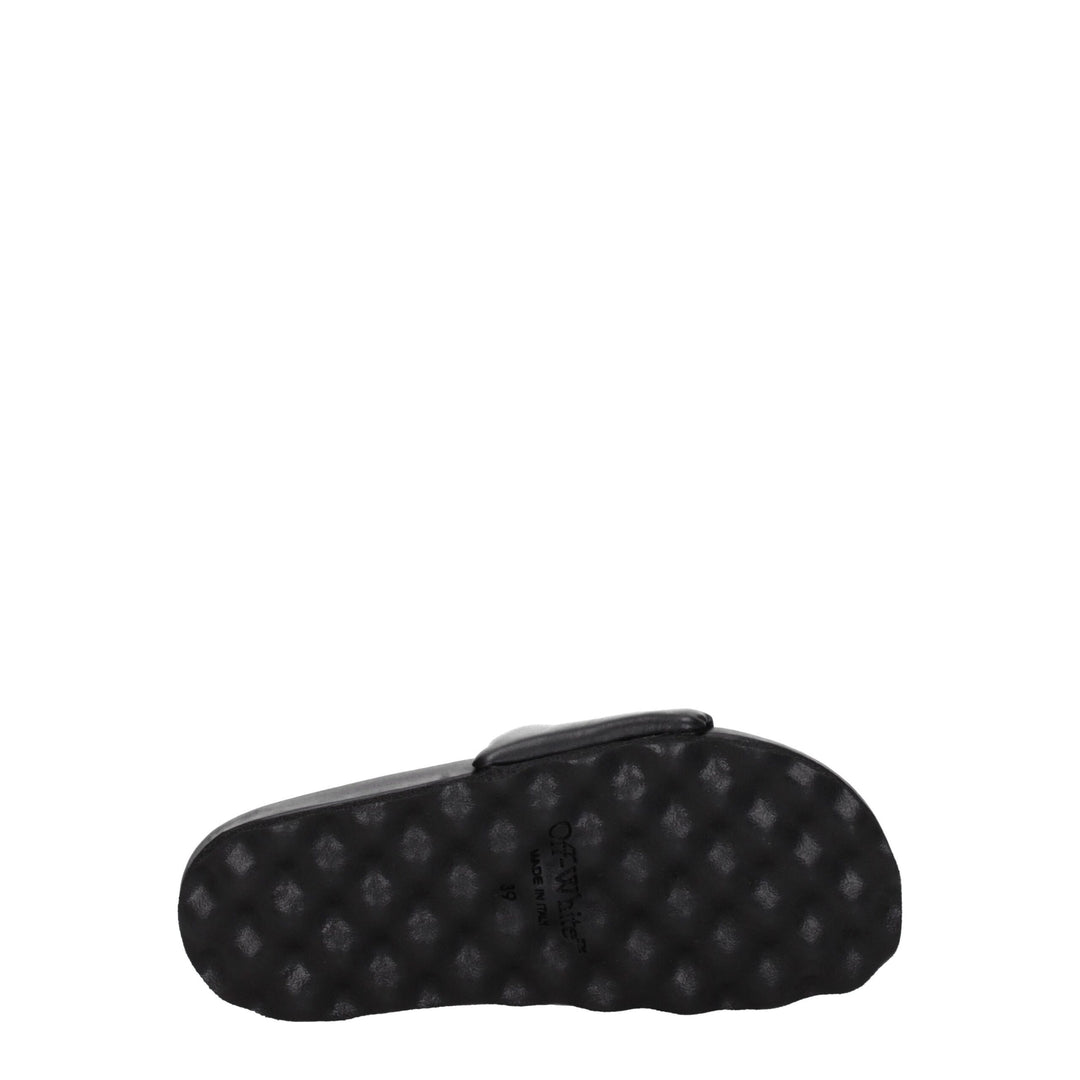 Black Leather Slipper
