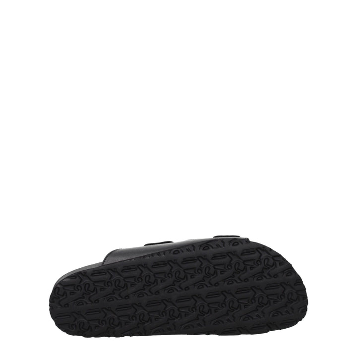 Black Leather Slipper