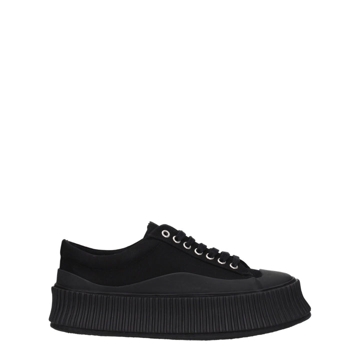 Black Fabric Sneakers