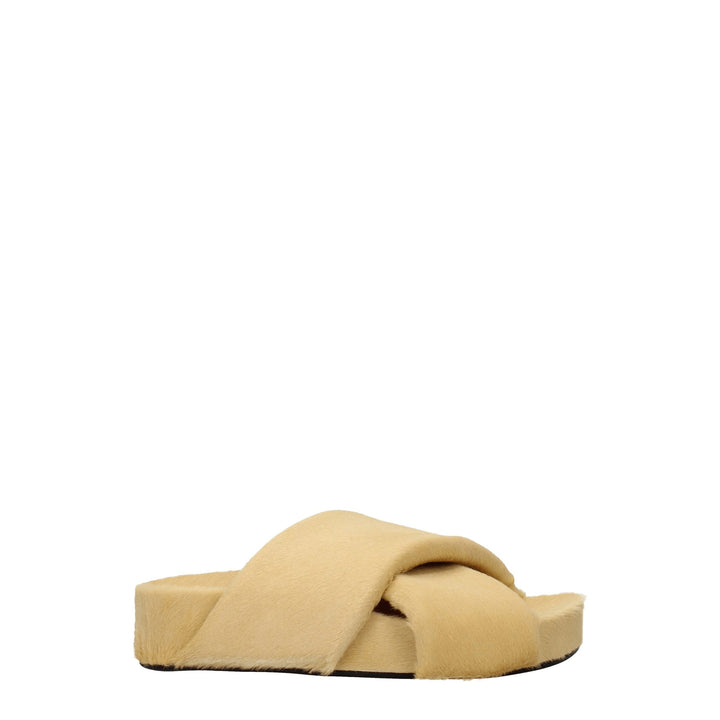 Beige Horsehair Slipper
