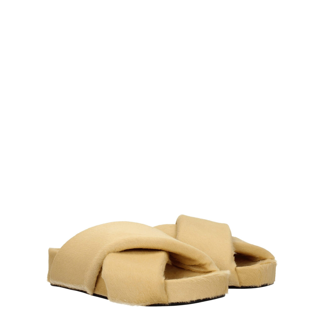 Beige Horsehair Slipper