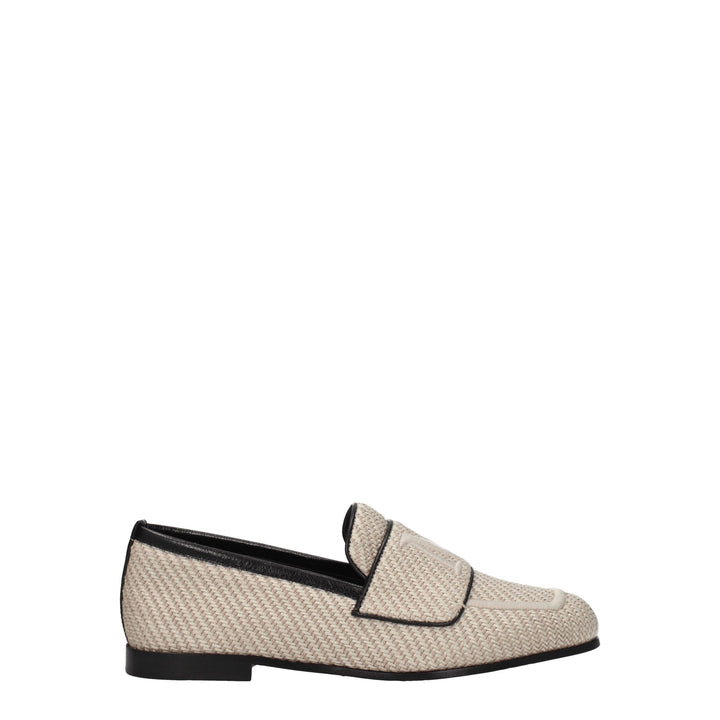 Beige Fabric Loafer