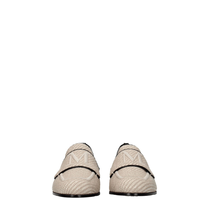 Beige Fabric Loafer