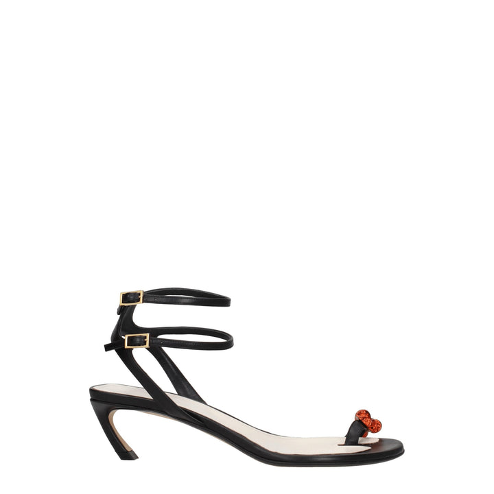 Black Leather Sandal