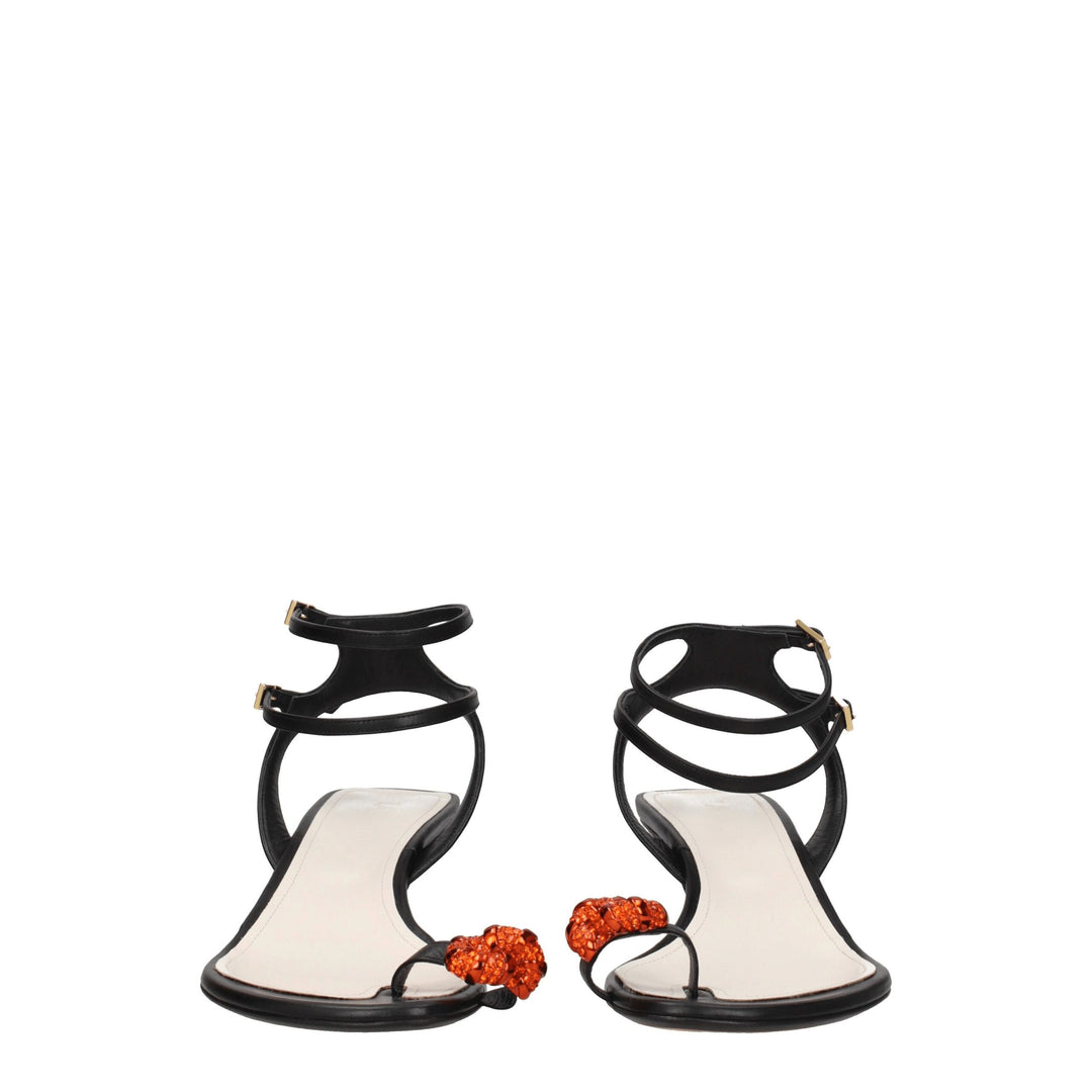 Black Leather Sandal