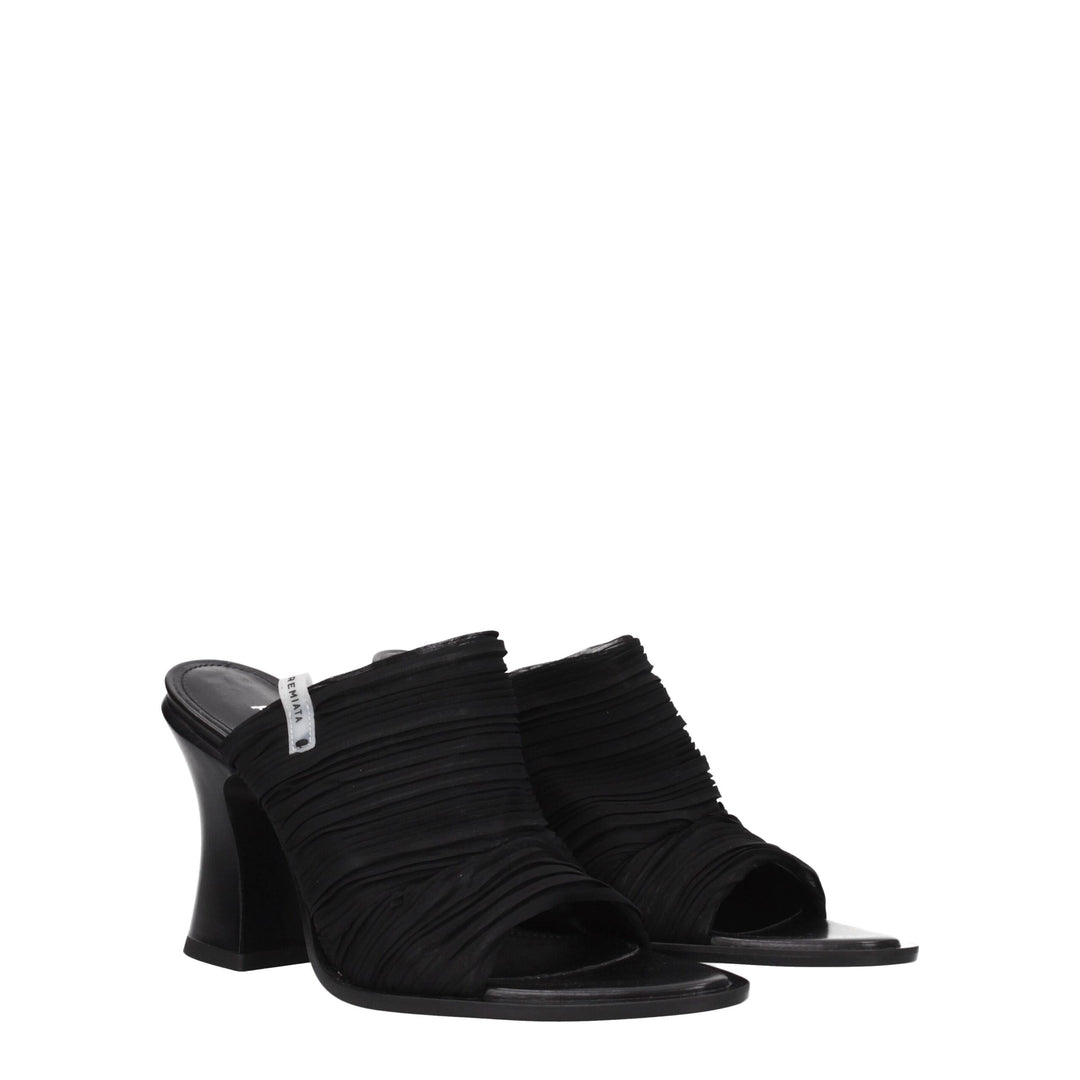 Black Fabric Sandal