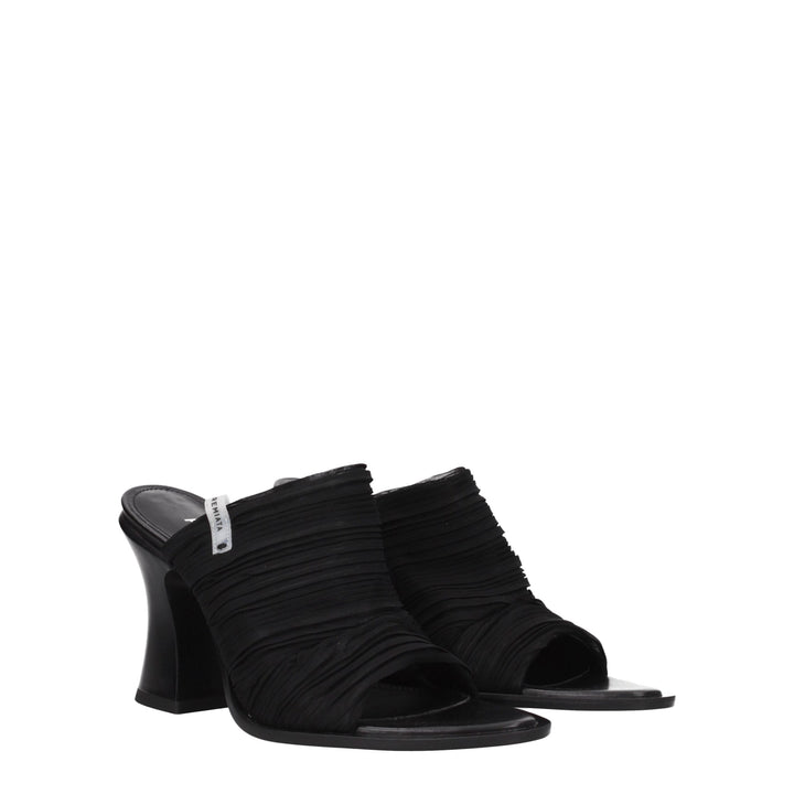 Black Fabric Sandal