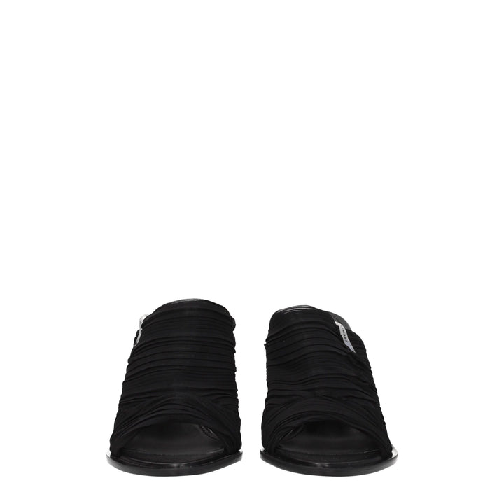 Black Fabric Sandal