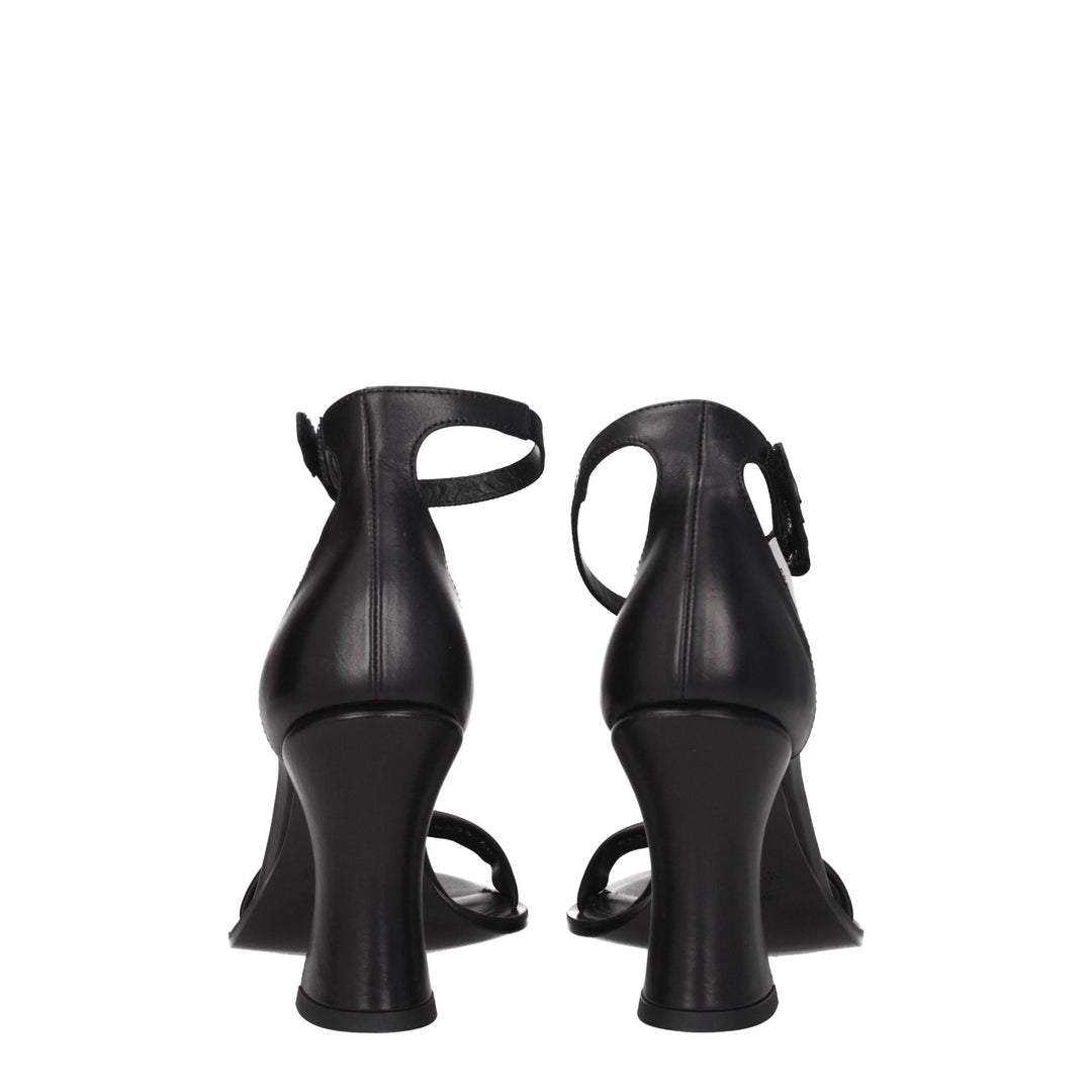 Black Leather Sandal
