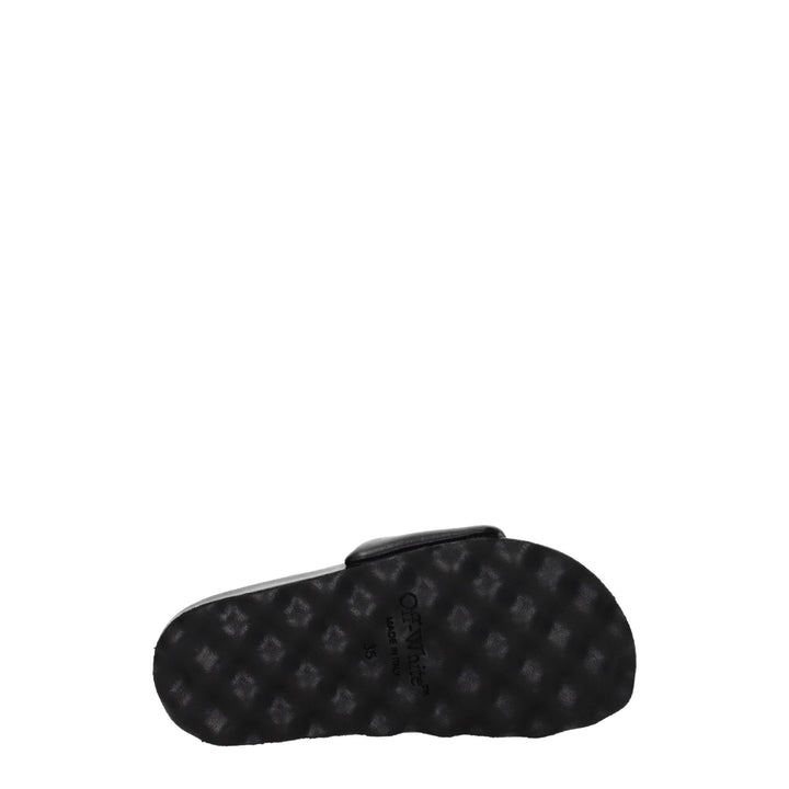 Black Leather Slipper