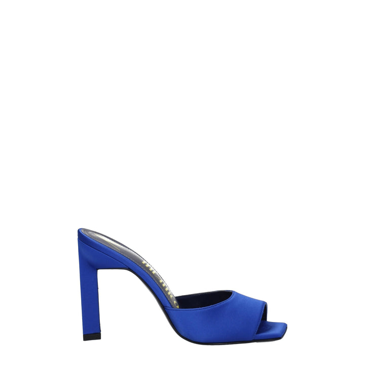 Blue Satin Sandal