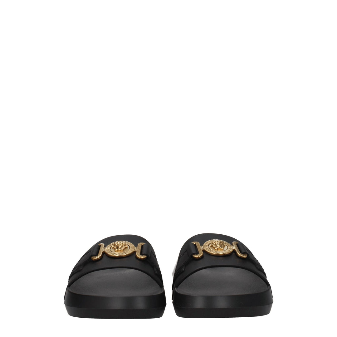 Black Leather Slipper
