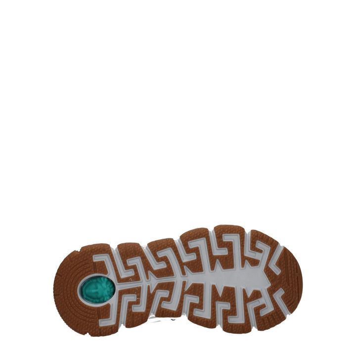 White Fabric Sneakers