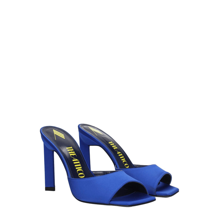 Blue Satin Sandal