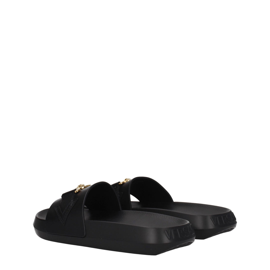 Black Leather Slipper