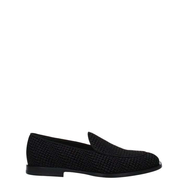 Black Velvet Slip-On Loafer