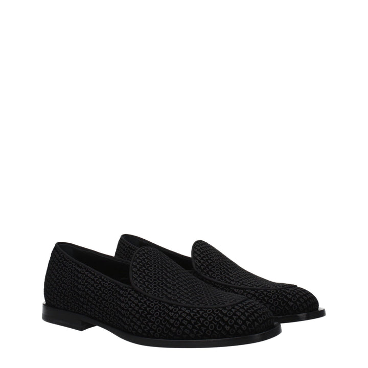 Black Velvet Slip-On Loafer