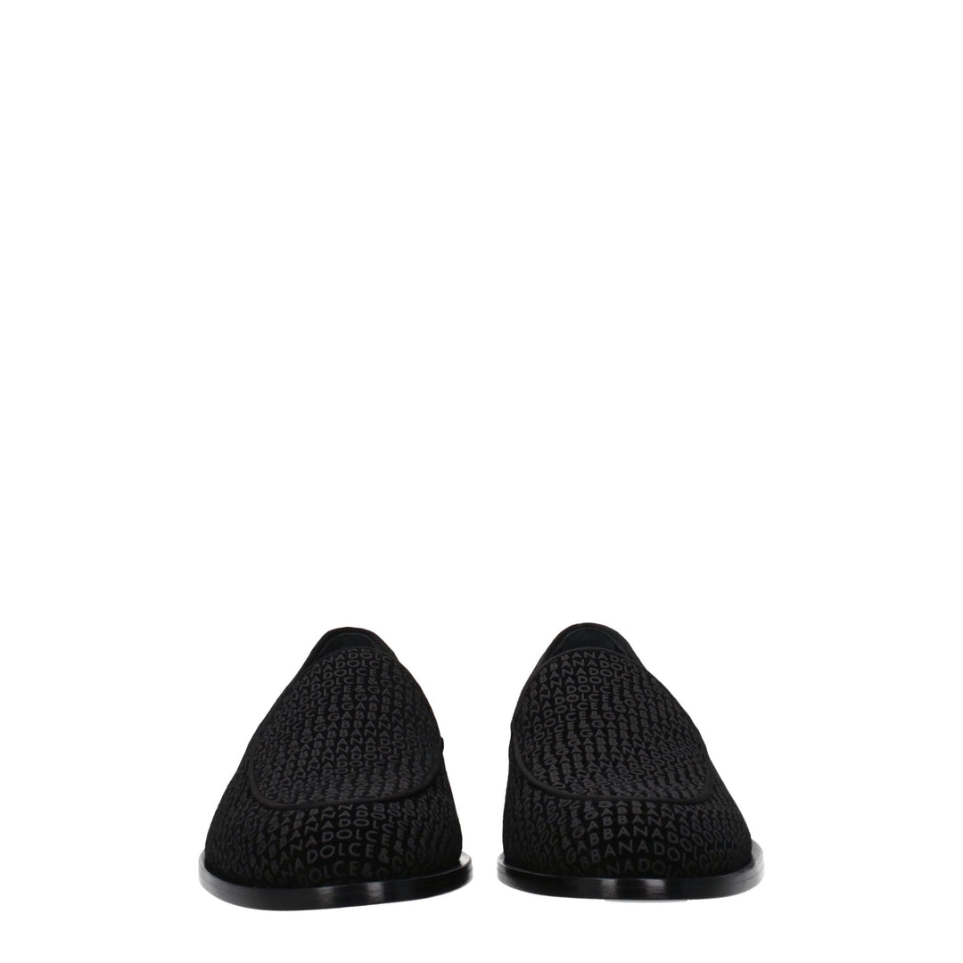 Black Velvet Slip-On Loafer