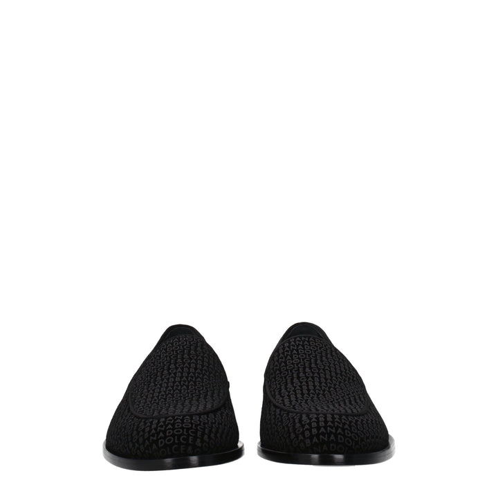 Black Velvet Slip-On Loafer