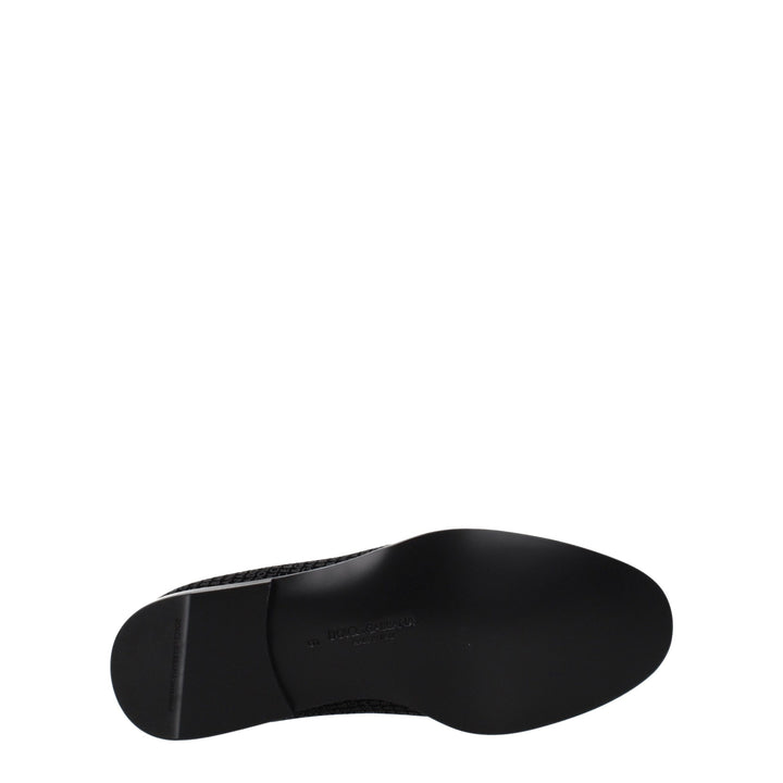 Black Velvet Slip-On Loafer