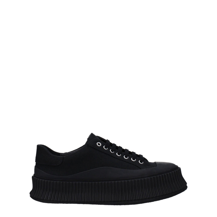 Black Fabric Sneakers