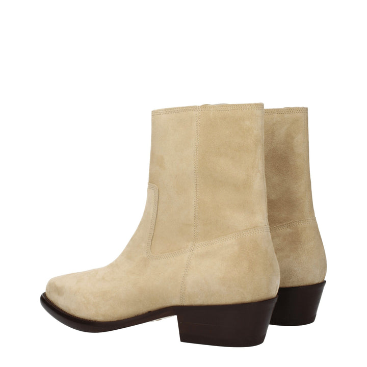 Beige Leather Ankle