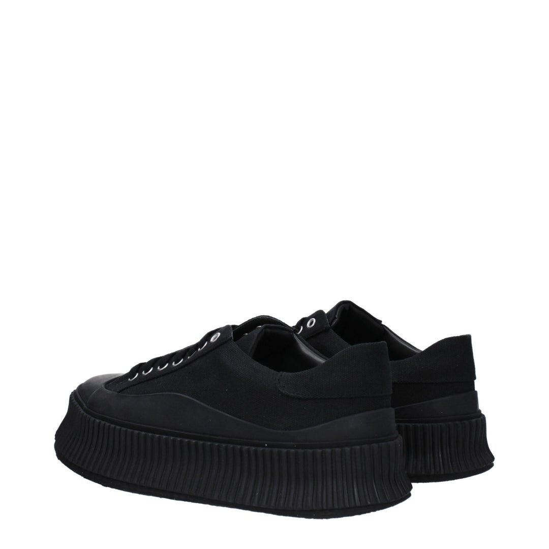 Black Fabric Sneakers