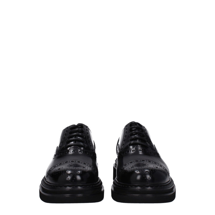 Dolce & Gabbana Black Leather Oxfords And Derbies
