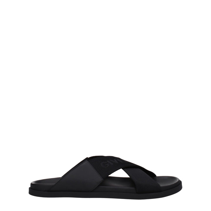 Givenchy Black Fabric Slippers Sandals