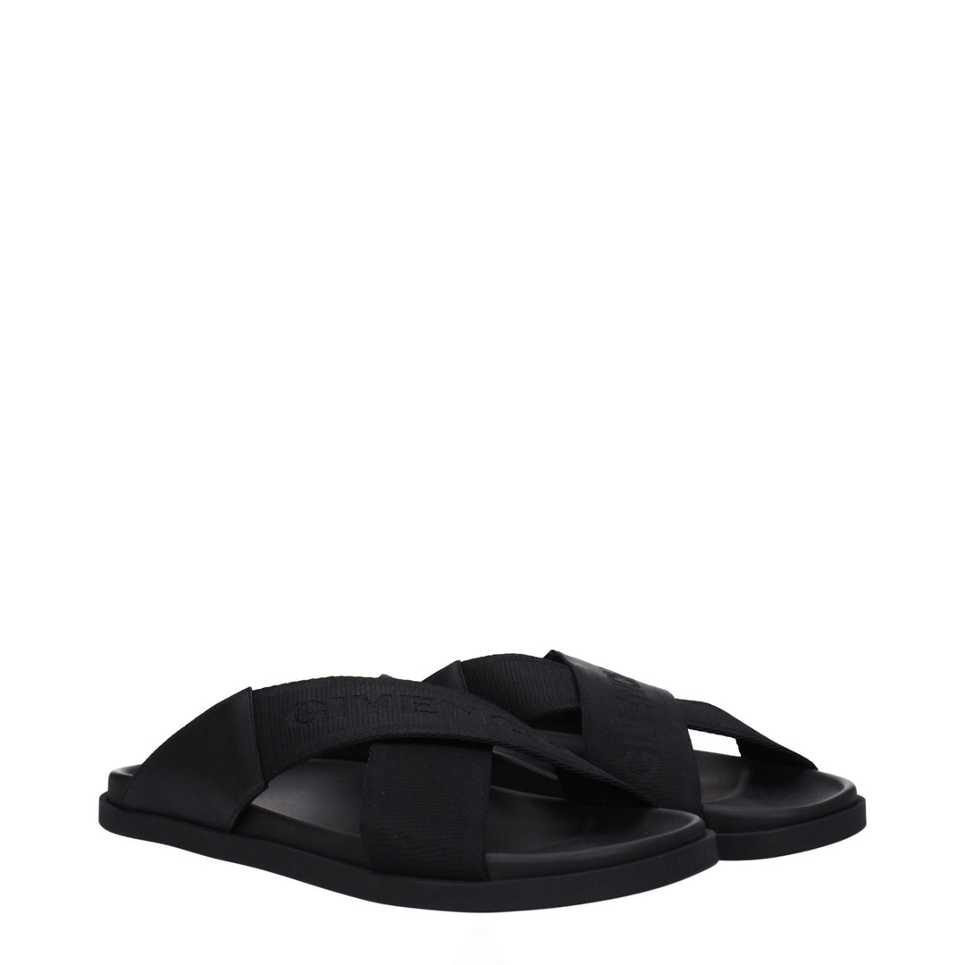 Givenchy Black Fabric Slippers Sandals
