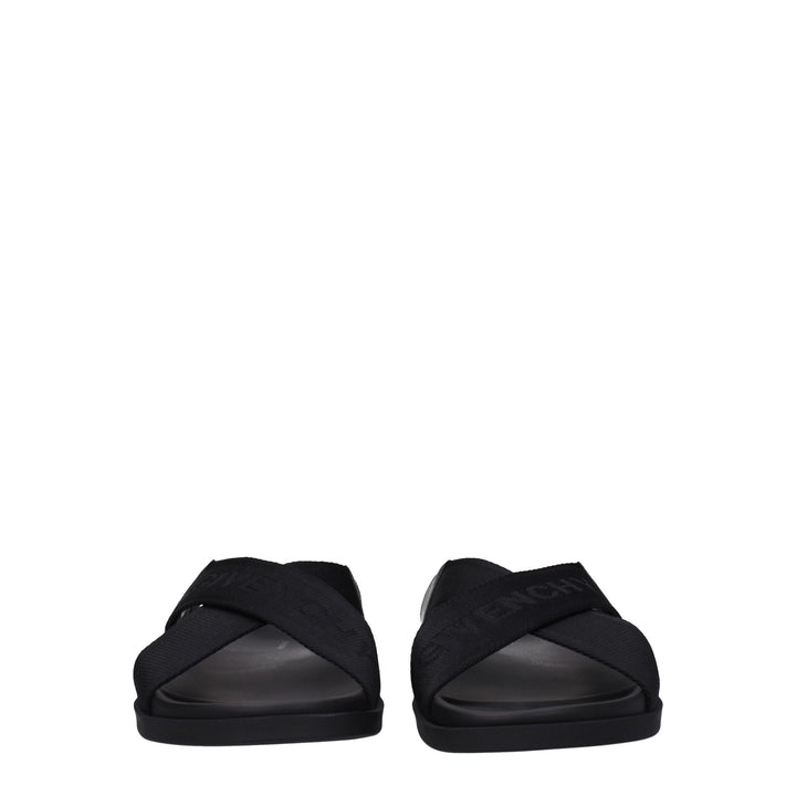 Givenchy Black Fabric Slippers Sandals