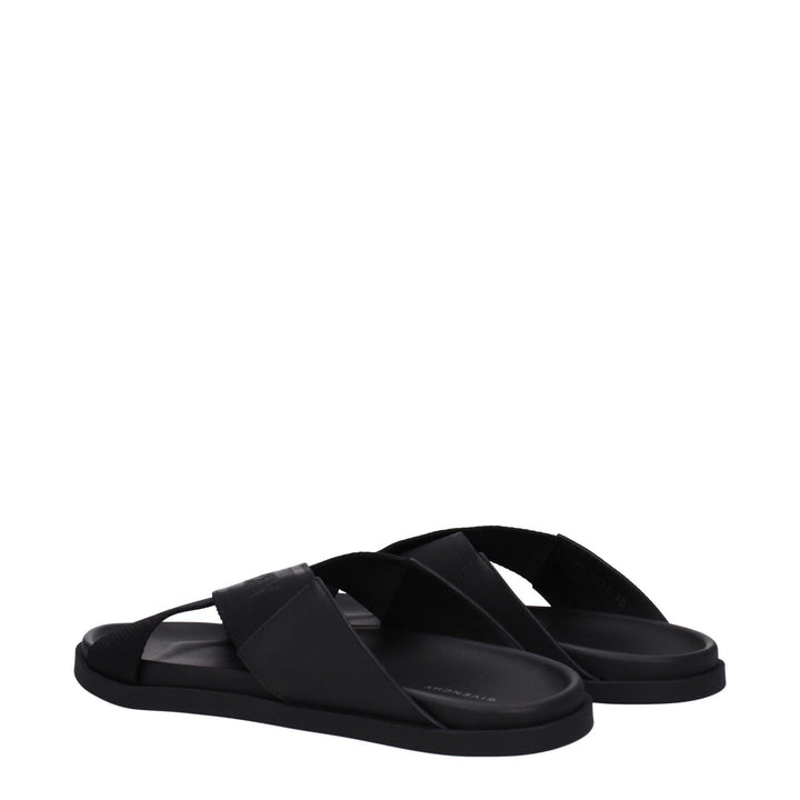 Givenchy Black Fabric Slippers Sandals