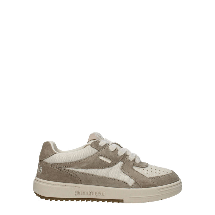 Beige Fabric Sneakers