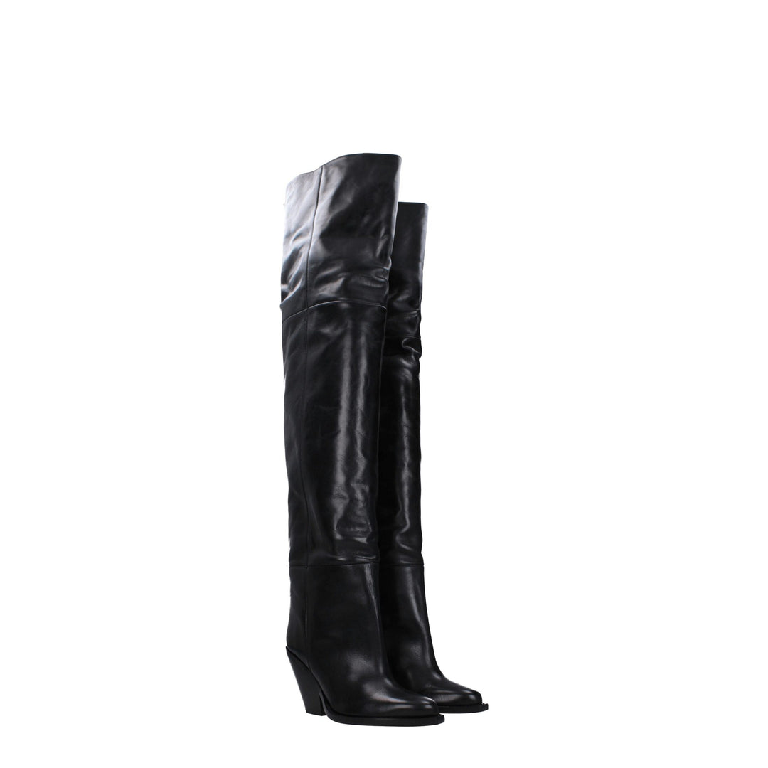 Black Leather Boot