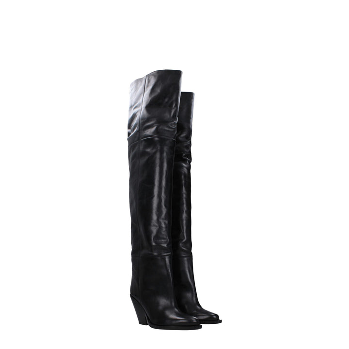 Black Leather Boot