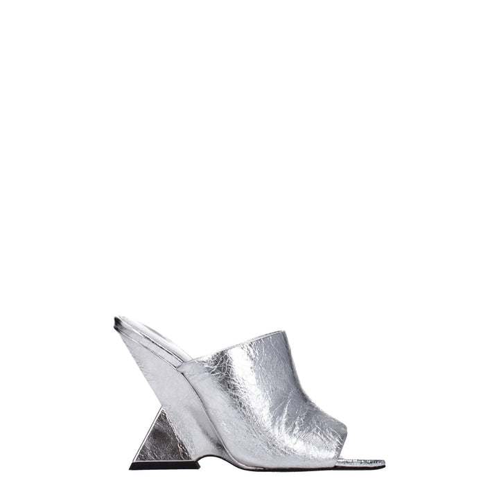 Gray Leather Sandal
