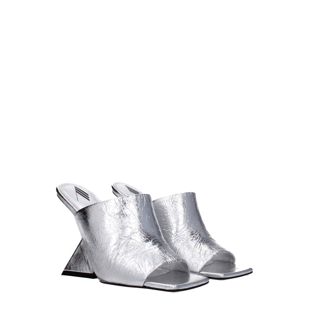 Gray Leather Sandal