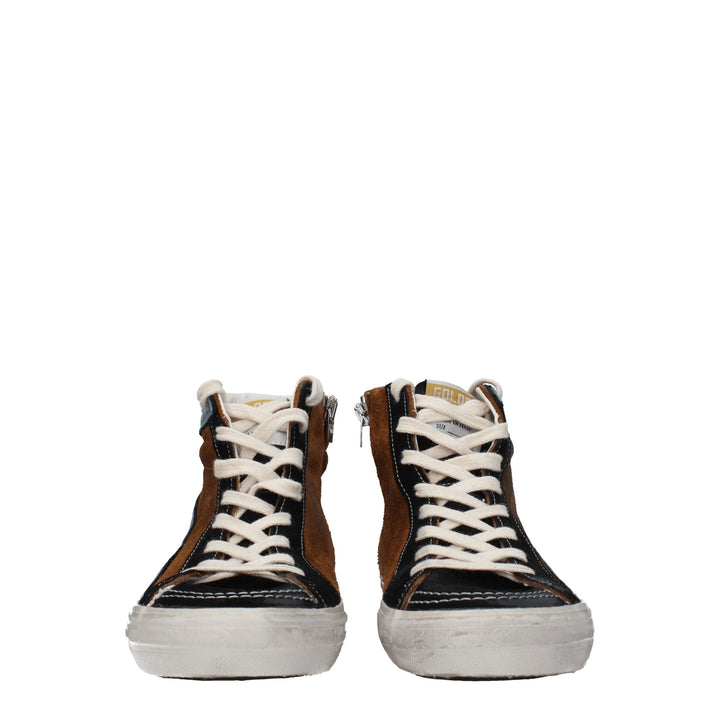 Golden Goose Brown Leather High Tops