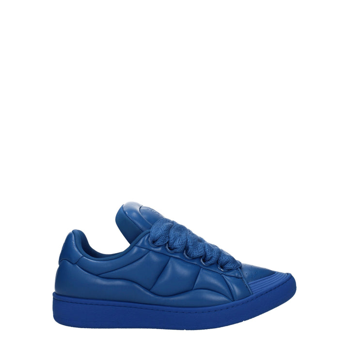 Blue Leather Sneakers