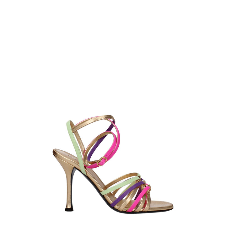 Multicolor Leather Sandal