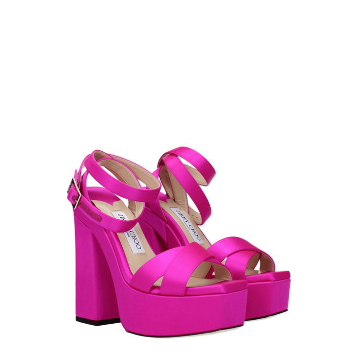 Pink Satin Sandal