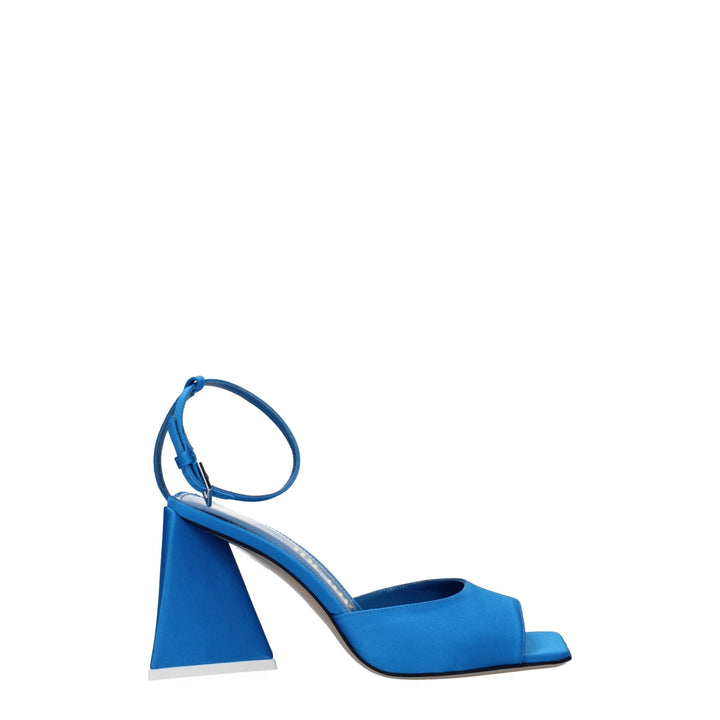 Blue Satin Sandal