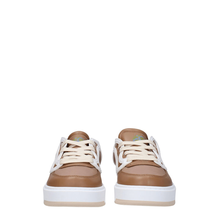 Brown Fabric Sneakers