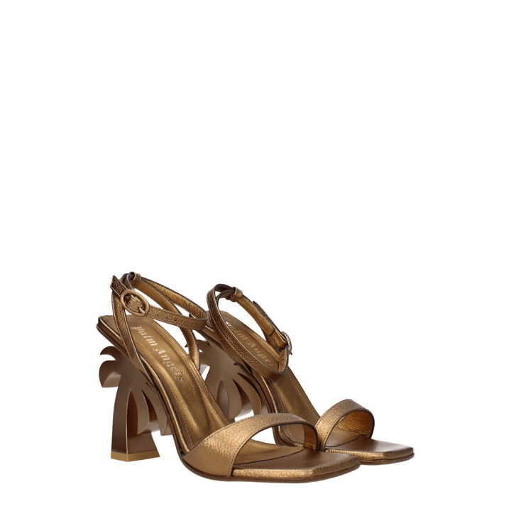 Gold Leather Sandal