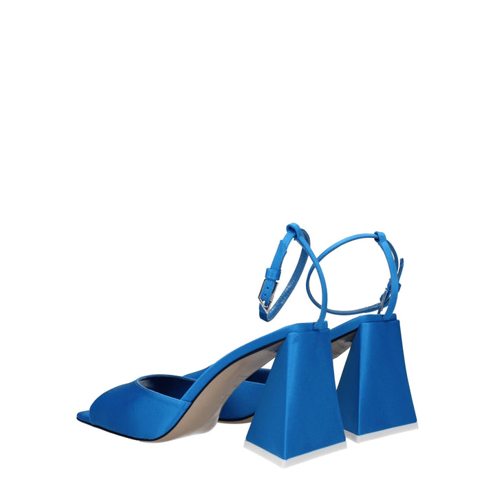 Blue Satin Sandal