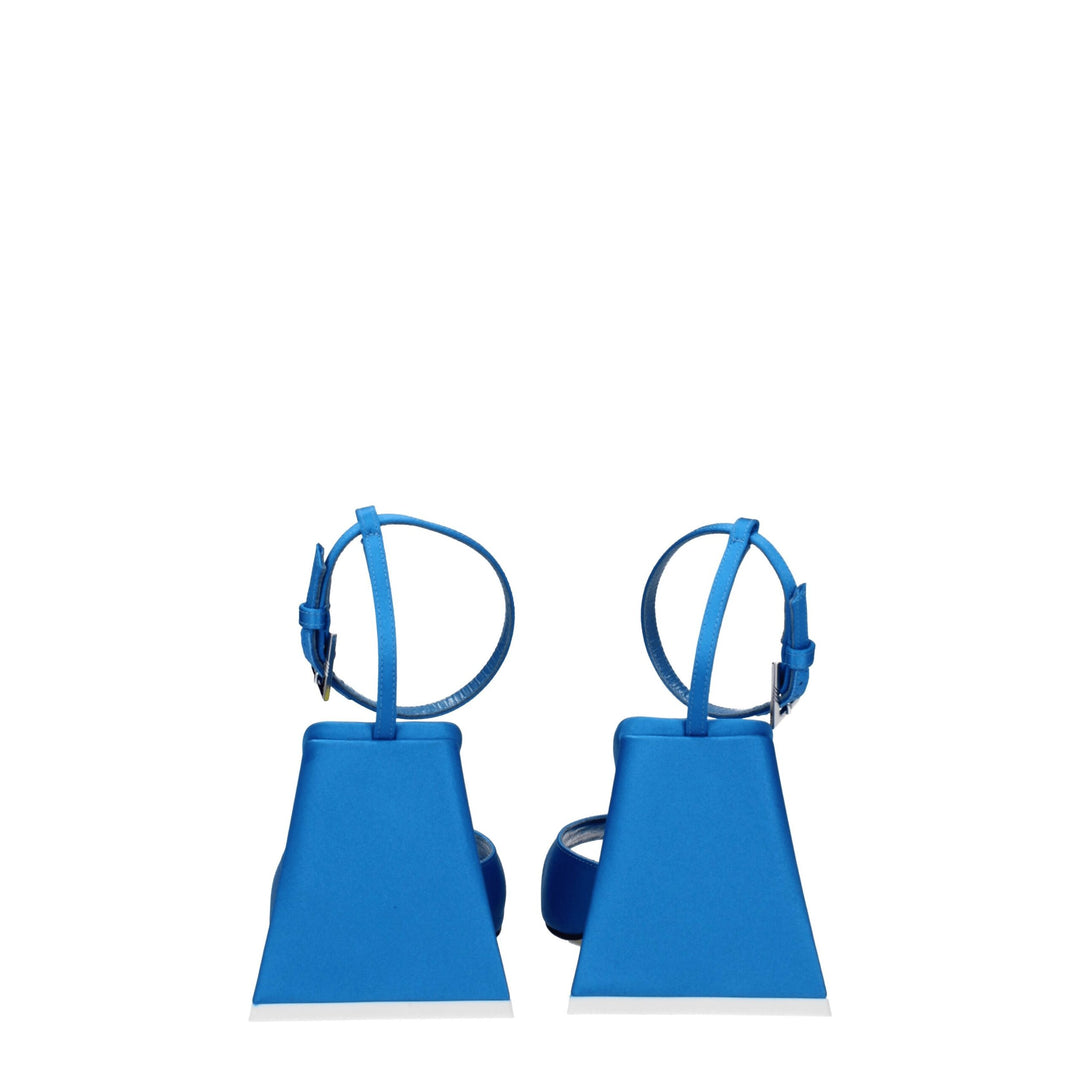 Blue Satin Sandal