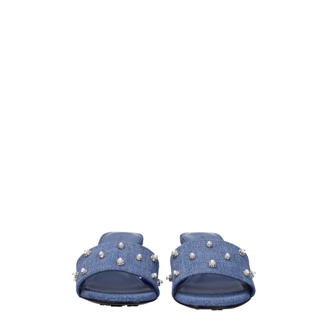 Blue Fabric Sandal